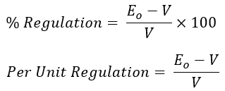 ALT - voltage regulation formula