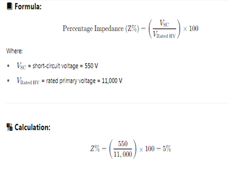 percentage impedance 