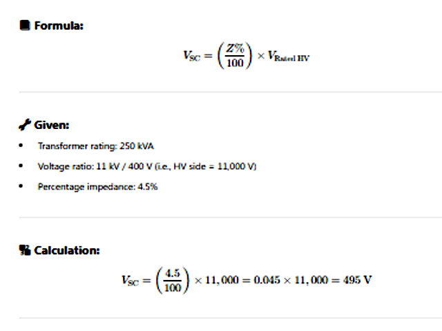 percentage impedance 