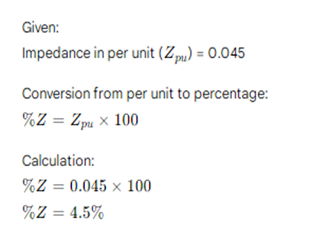 percentage impedance -