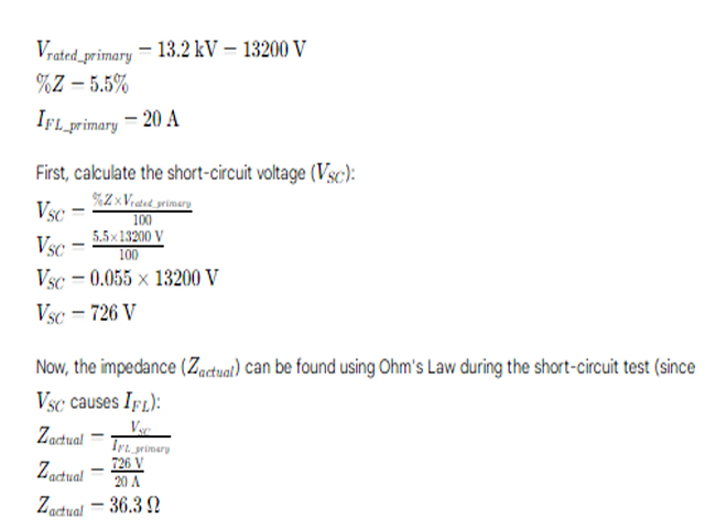 percentage impedance