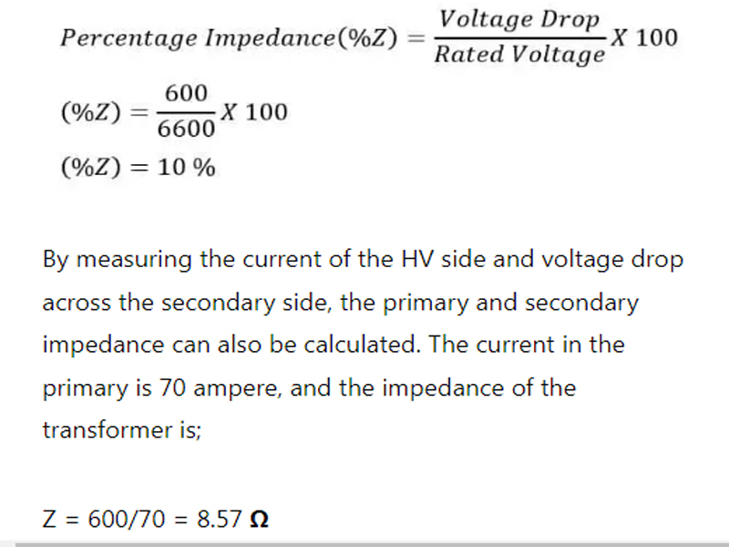 percentage impedance