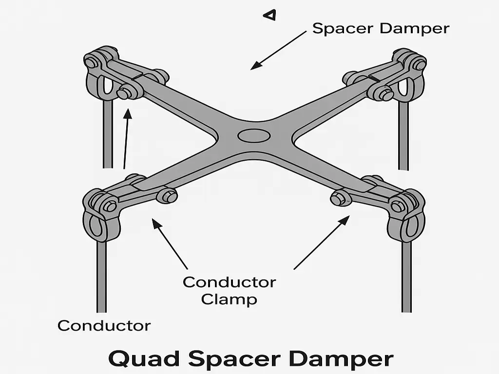 A Quad spacer damper Features