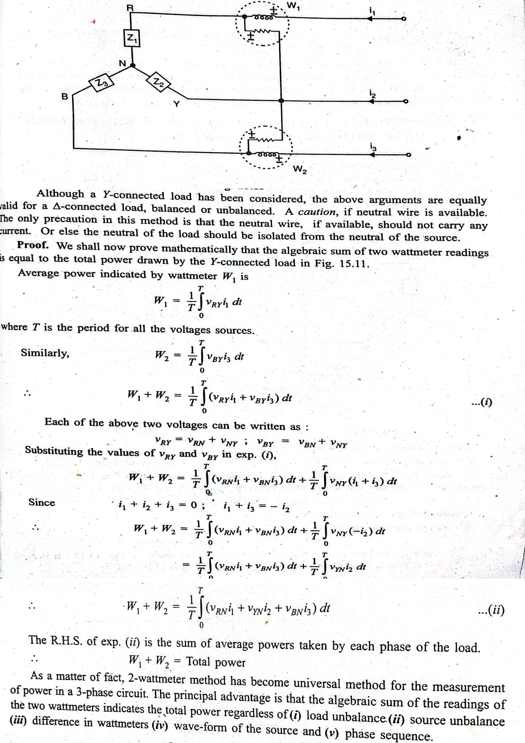Two-Wattmeter Methods