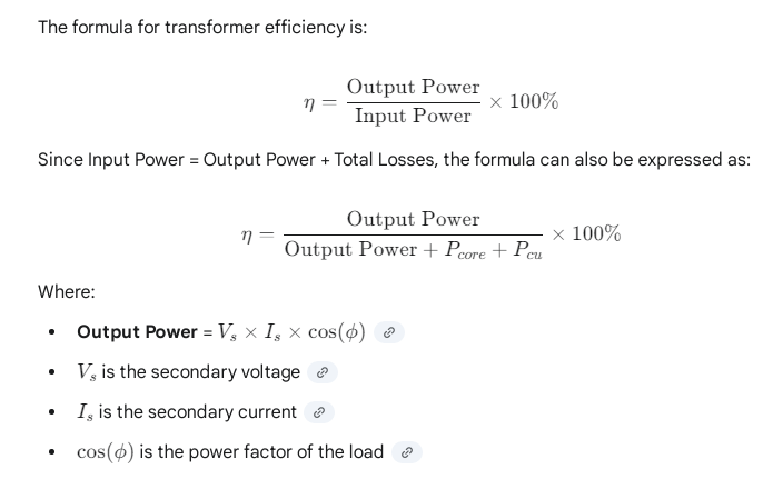 Transformer efficiency