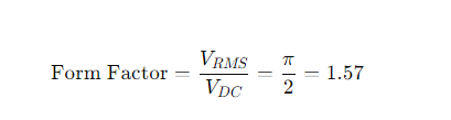 Form Factor of a Half-Wave Rectifier
