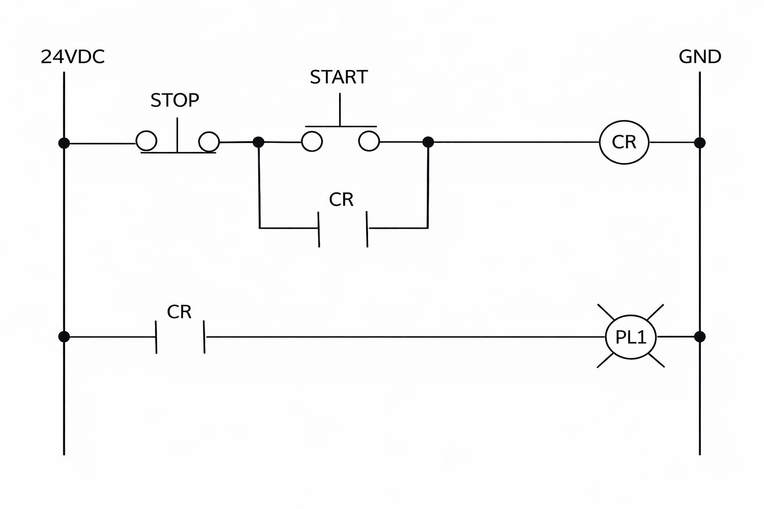 Basic control circuit schematic diagram
