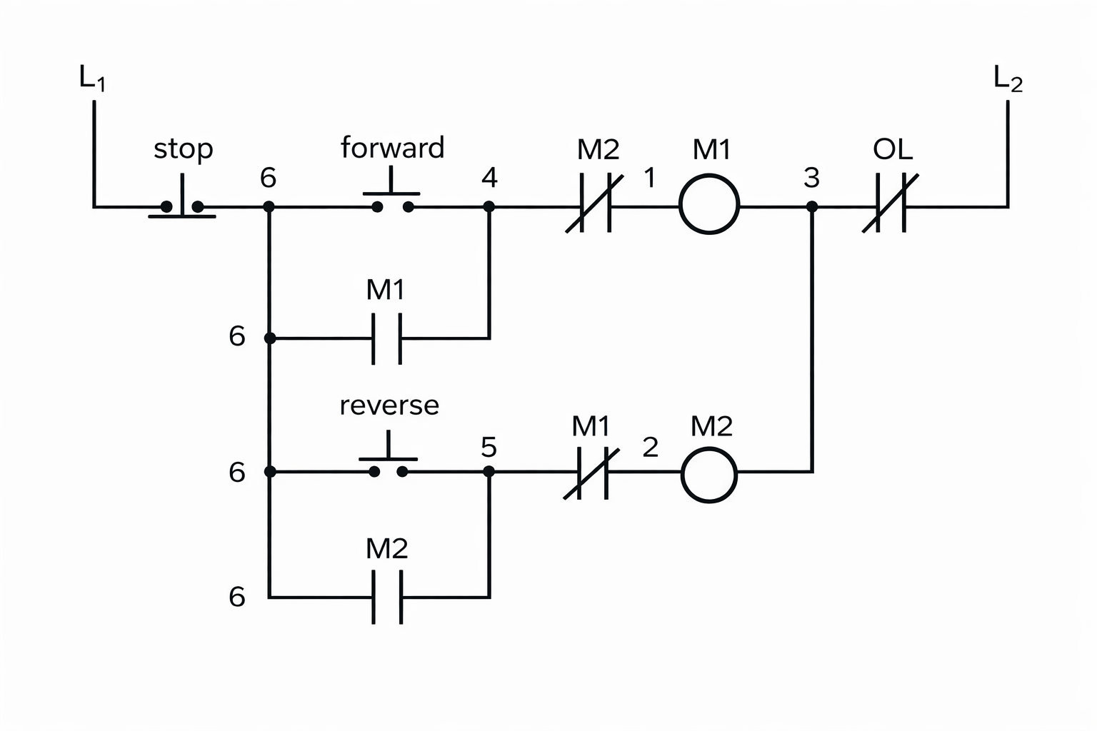 Basic motor control circuit diagram