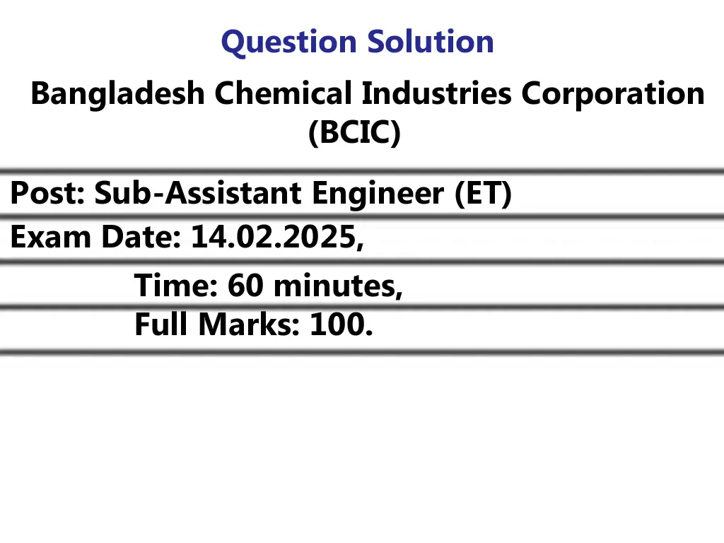 Question solution